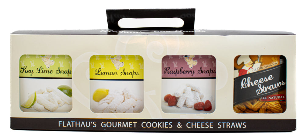 Gift Set - 4 Pack (8 per case) Key Lime, Cheese Straws, Raspberry, Lemon