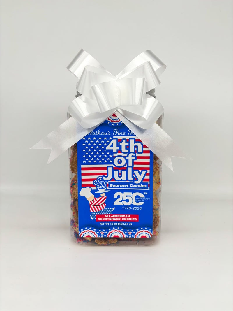 4th of July 250th Anniversary Edition Gourmet Cookies 16oz Jar